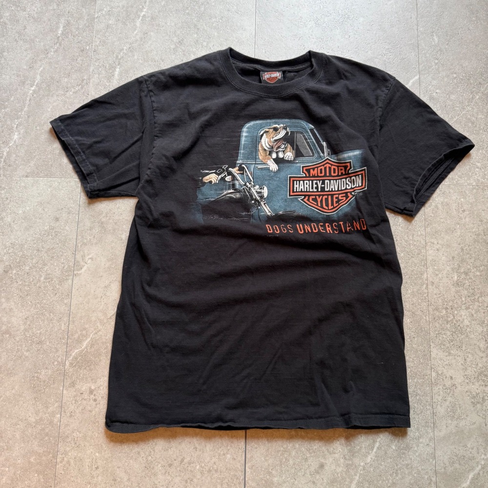 Harley Davidson Dogs Understand Graphic T-Shirt Medium